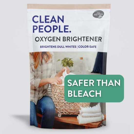 Removes Stubborn Stains and Brightens Colors & Dull Whites.
Must have for Every Home!
No Phosphates, Parabens, Dyes, Chlorine Bleach or Ammonia
Vegan & Cruelty Free
Works with all Washers including HE and Septic Safe!


Oxygen Brightener is packaged in lightweight standup pouches. The environmental footprint of standup pouches is far less than plastic bottles, using as much as 60% less plastic than a rigid container. They take approximately 50% less energy to produce with far lower CO2 emissions to transport and store, which all translates to a smaller carbon footprint.